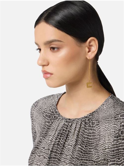 Logo drop earrings ELISABETTA FRANCHI | OR16A56E2.U95
